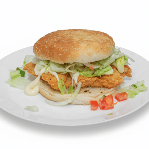 Crunchy chicken burger