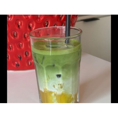 Mango iced matcha