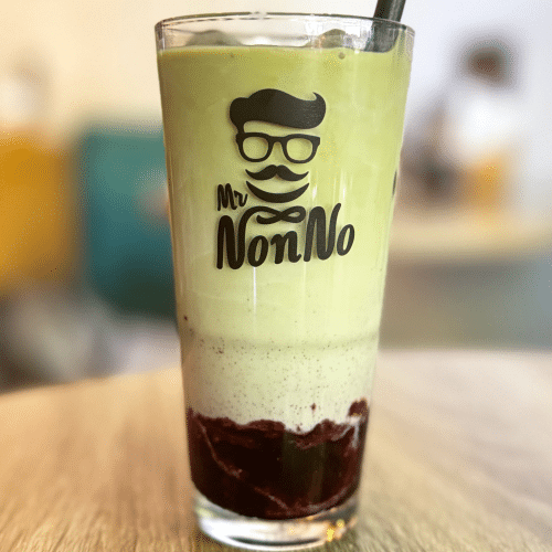 Iced matcha blueberry