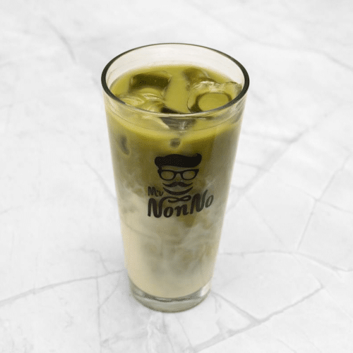 Iced matcha, ongezoet