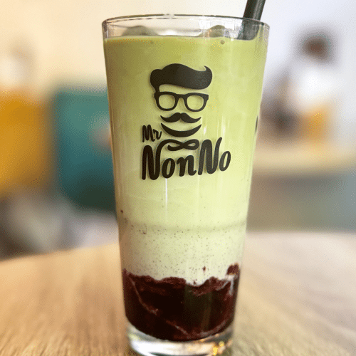 Iced matcha passion fruit