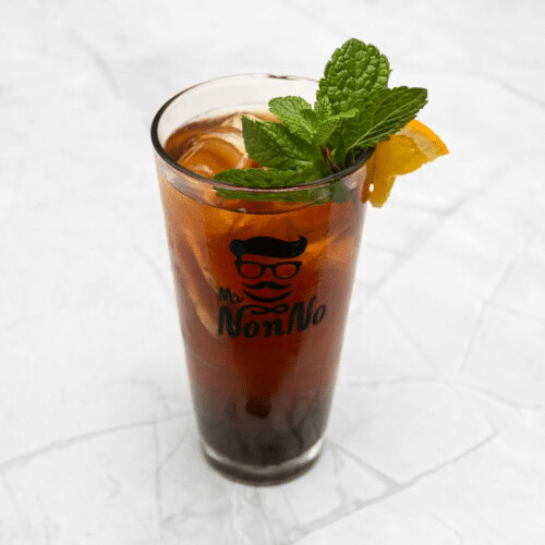 Homemade ginger peach ice