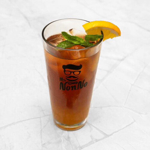 Homemade ice tea mango