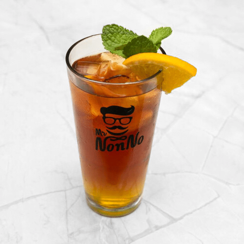 Homemade ice tea orange