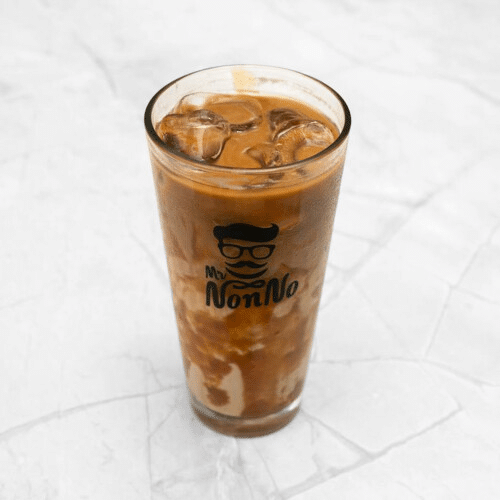Iced caramel latte