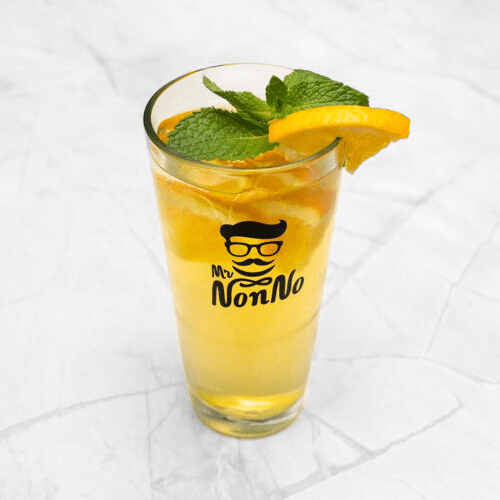 Homemade passion fruit orange soda