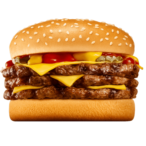 Cheeseburger triple menu
