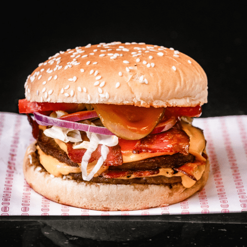 Dubbel bacon cheeseburger menu