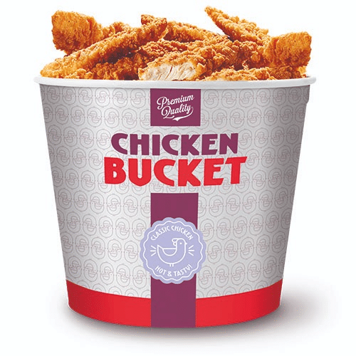 Hot & spicy chicken strips bucket