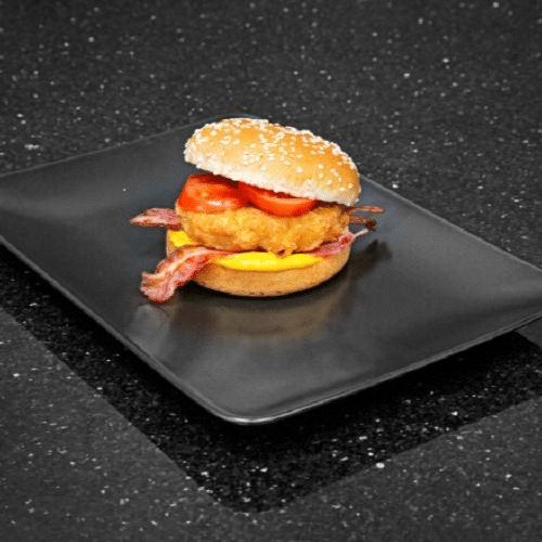 Sam's cheesy chicken burger
