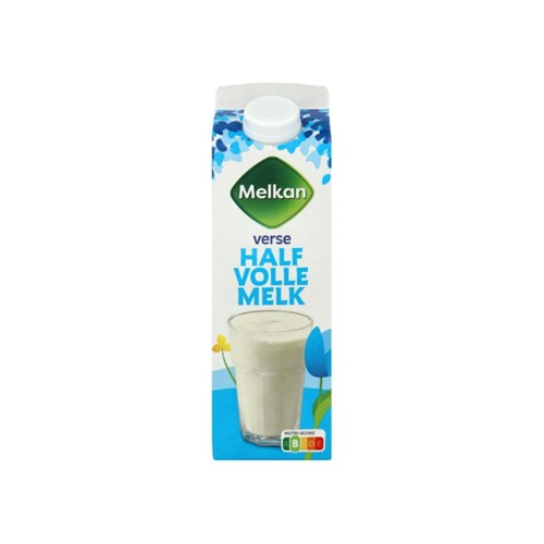 Melkan melk halfvol Pak(je) 500 Milliliter
