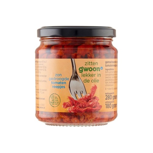 g'woon reepjes zongedroogde tomaat 280 gram
