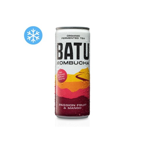 Batu kombucha passion fruit & hop Blik 250 Milliliter