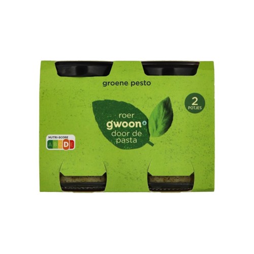 g'woon pesto groen 2 stuks 180 gram