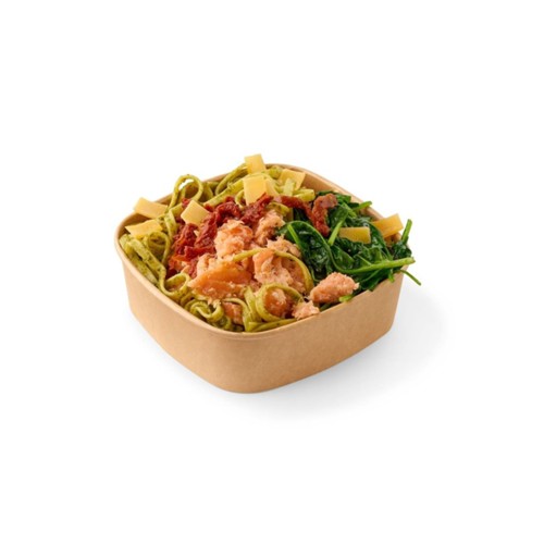 Tagliatelle pesto zalm