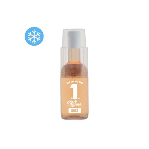 1 Wine Rose Plastic Met Glas 187 ML