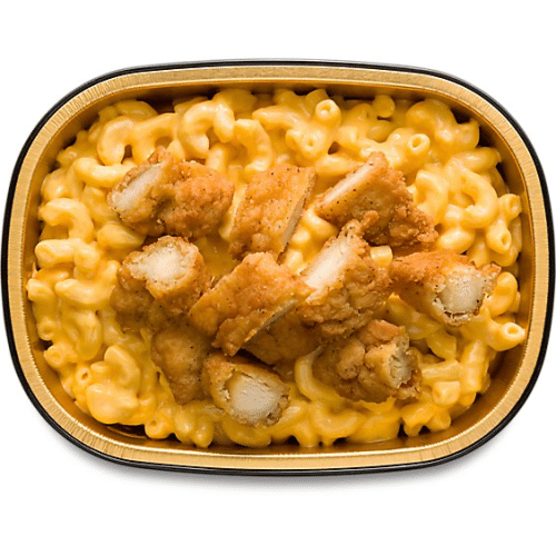 Mac and crispy chicken