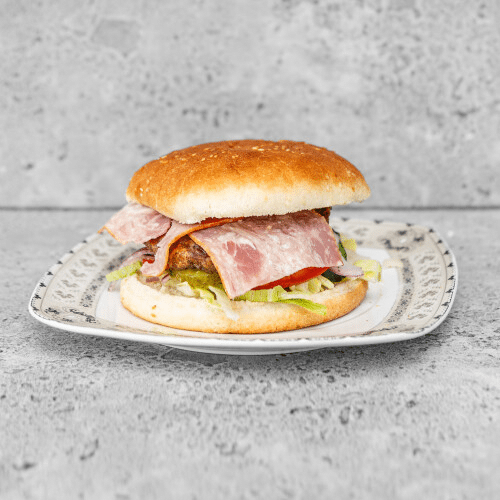 Bacon and egg burger
