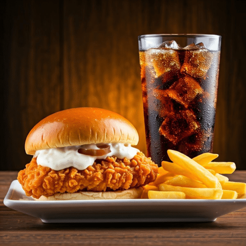 Cheese crispy kipburger menu