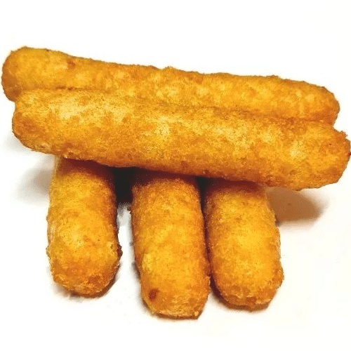 Beer-battered mozzarella sticks