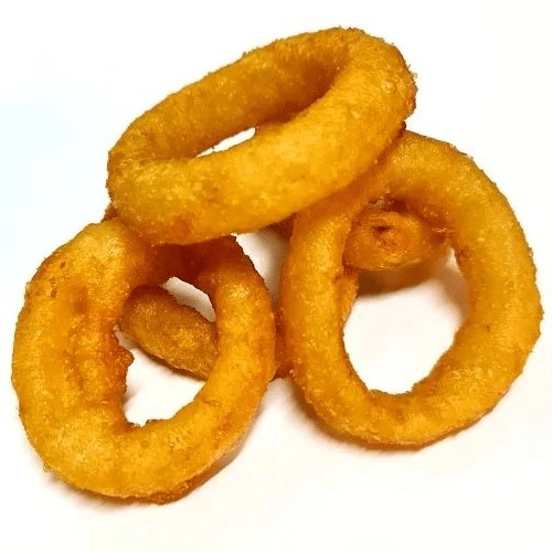 Beer-battered onion rings