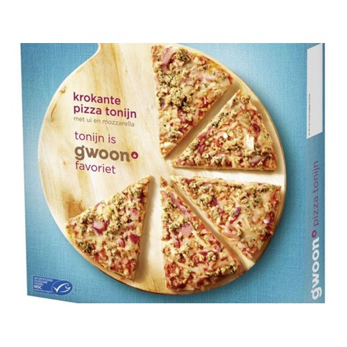 g'woon krokante pizza tonijn Doos 355 gr