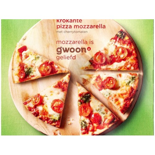 g'woon krokante pizza mozzarella Doos 355 gr