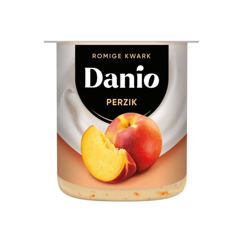 Danio romige kwark perzik 450 gram