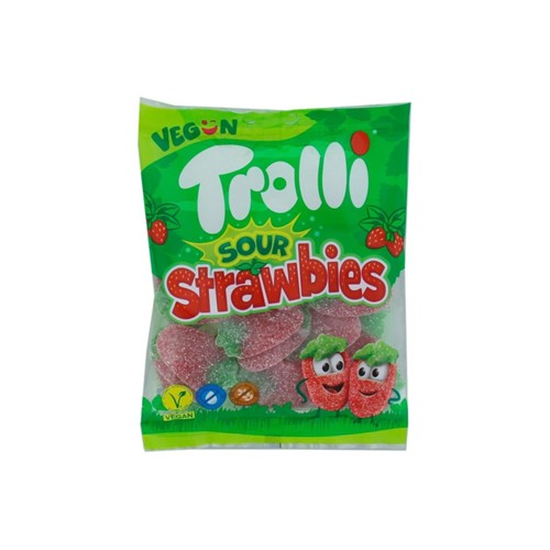 Trolli Strawberry sour zak 175 Gram
