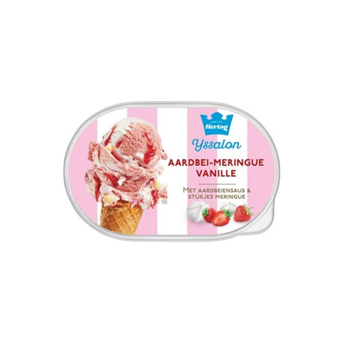 Hertog Ijssalon aardbeien-meringue vanille 825 ml
