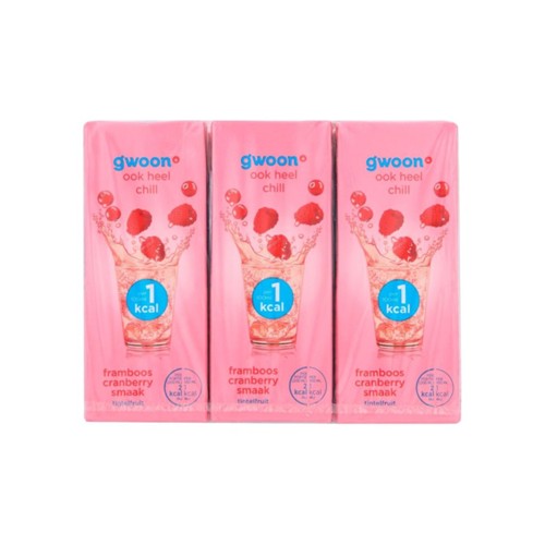 g'woon framboos cranberry 1kcal 6x200 ml