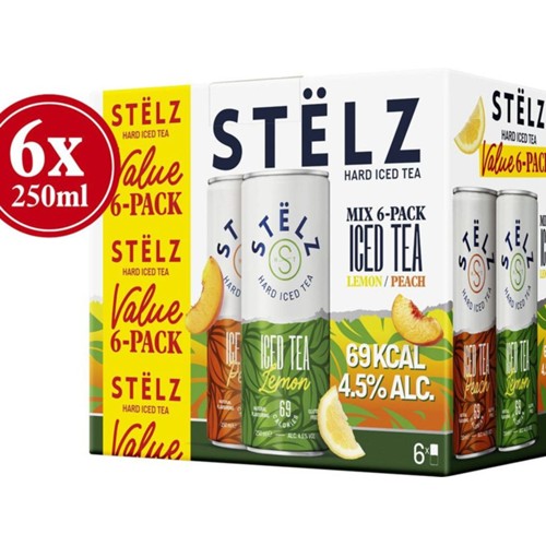 Stëlz hard ice tea 6x250 ml