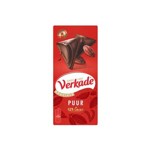 Verkade chocoladereep puur 90 gram