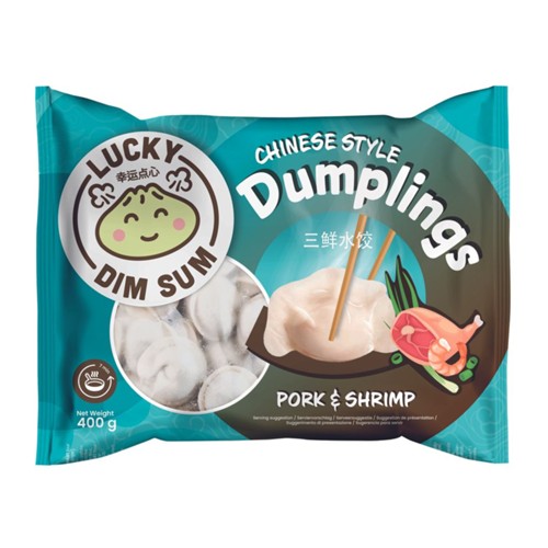 Lucky Dim Sum dumplings pork & shrimp 400 gram