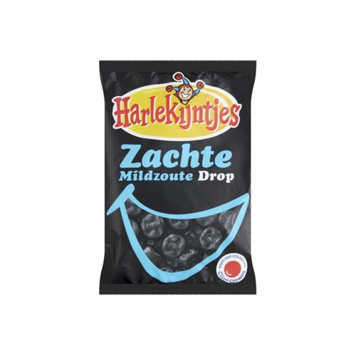 Harlekijntjes zachte mildzoute drop zak 300 gram