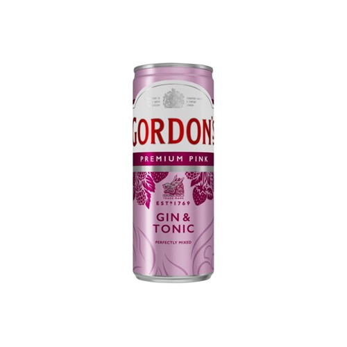 Gordon's gin tonic premium pink blik 250 ml