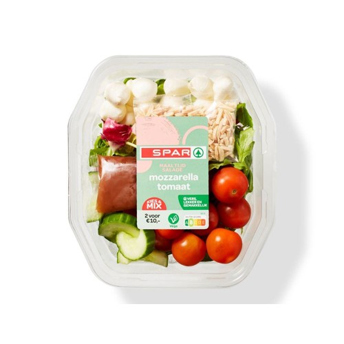 Spar maaltijdsalade mozzarella Bakje 450 Gram