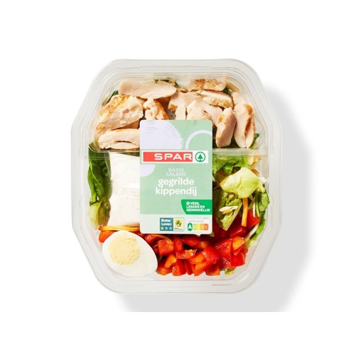 Spar maaltijdsalade gegrilde kip Bakje 450 Gram
