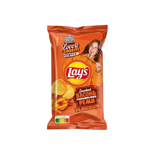 Lay's max smokey bacon & car peach 185 gram