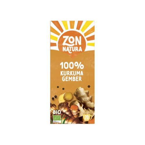 Zonnatura kurkuma gemberthee doos 20 stuks
