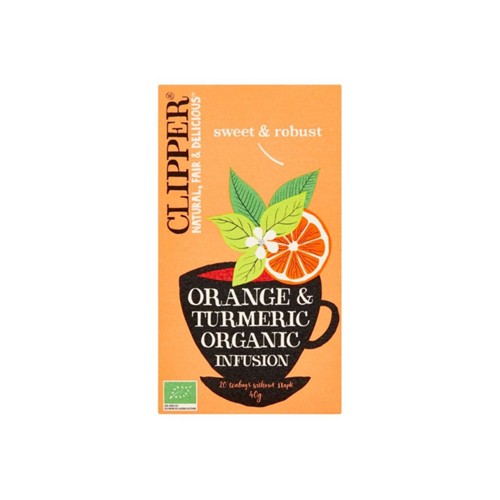 Clipper Biologische kruidenthee sinaasappel & kurkuma