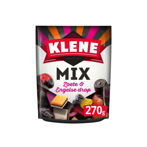 Klene mix zoete drop & Engelse drop zak 270 gram