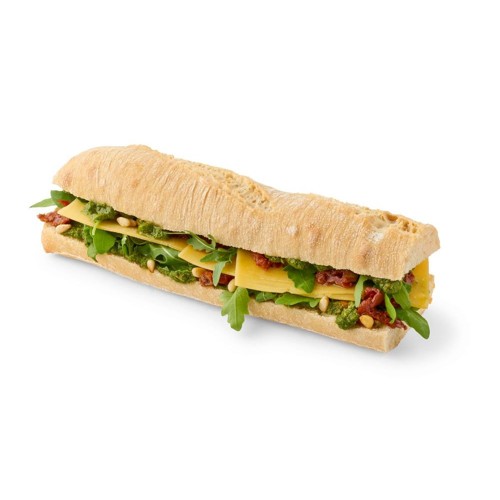 Witte ciabatta oude kaas pesto