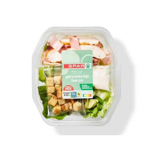 Spar maaltijdsalade kip bacon Bakje 400 Gram