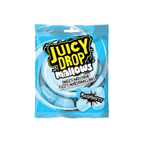Juicy Drop Mallows Raspberry Sweet and Sour Fizzy Marshmallows 100 gram