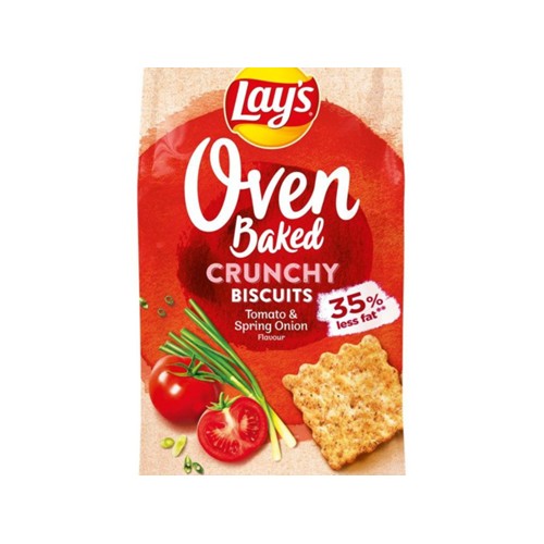 Lay's Chips Crunchy biscuits tomato & spring onions Stazak 90 Gram