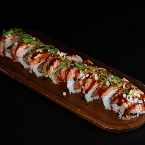 Flamed salmon roll 8 stuks