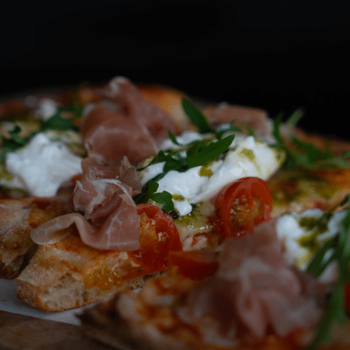 Leonardo burrata Vinci en parmaham