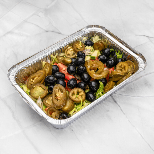 Salade pepers en olijven