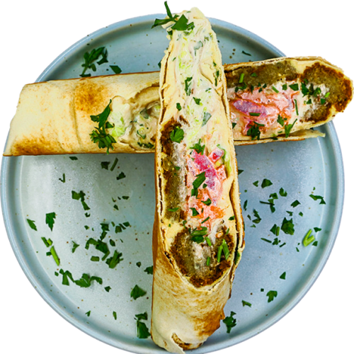 Falafel en baba ghanoush